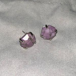 Kendra Scott Jolie Earrings - Bronze Veined Lilac Magnesite with Gold Hardware